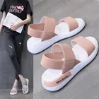 Туфли женские в британском стиле, дышащая повседневная обувь, плетеные сандалии на плоской подошве, с прорезями, лето 2021