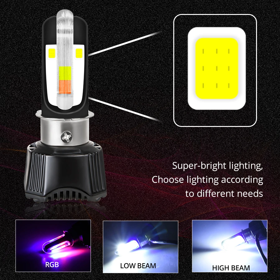 H4 Led 12 В мотоциклетная фара универсальная u-образная красная DRL HS1 Ba20d P15d-25-1 Ph11