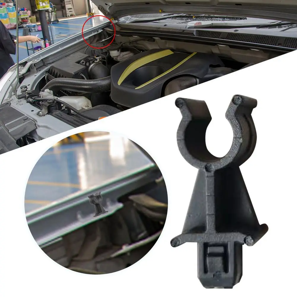 

10PCS Black Retainer For Nissan Qashqai Dualis J10 Navara D40 Pathfinder R51 Bonnet Hood Support Prod Rod Clip Holder 65722EB300