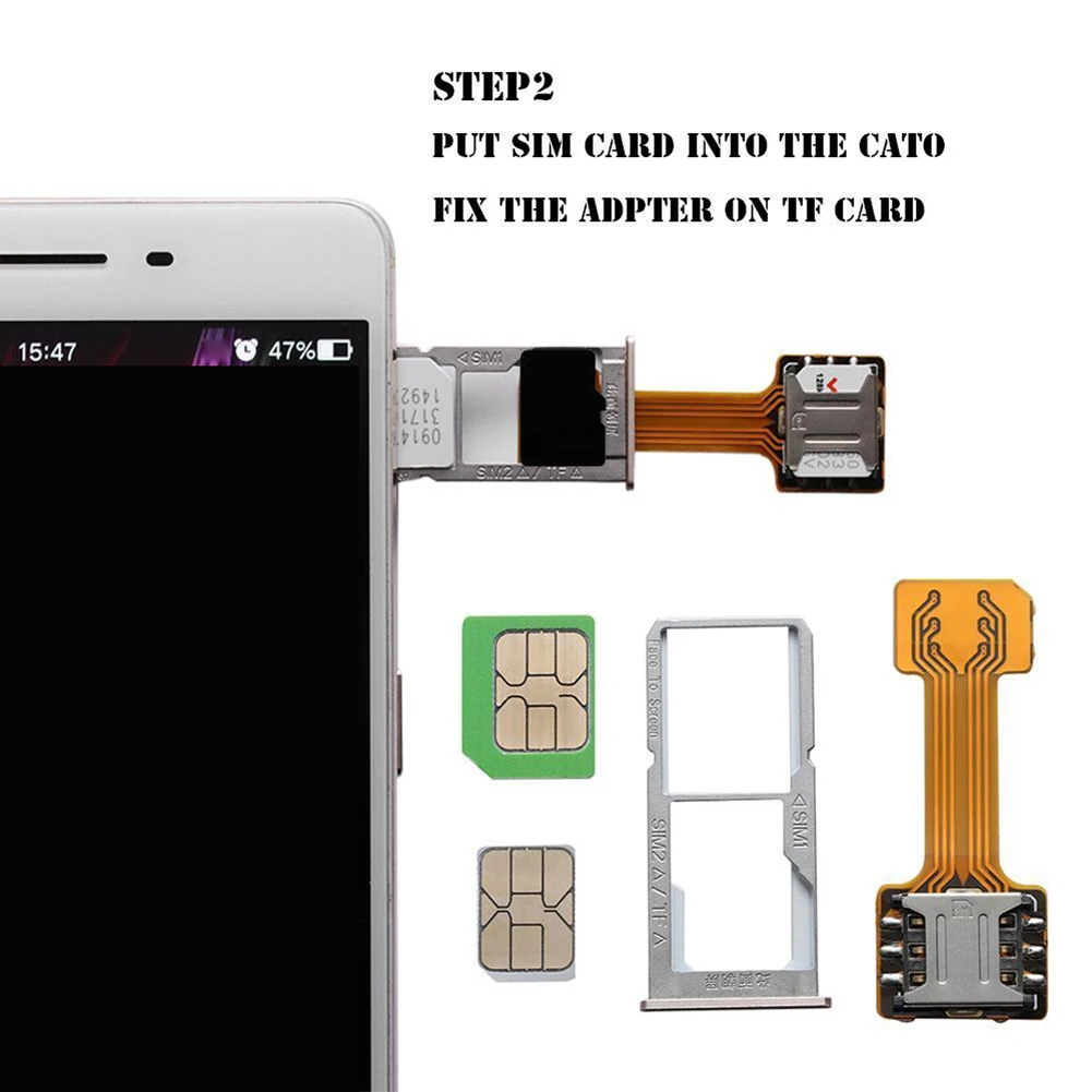 Двойной адаптер Micro SD для двух SIM-карт Android Extender 2 Nano SIM-адаптер Xiaomi Redmi телефона Samsung