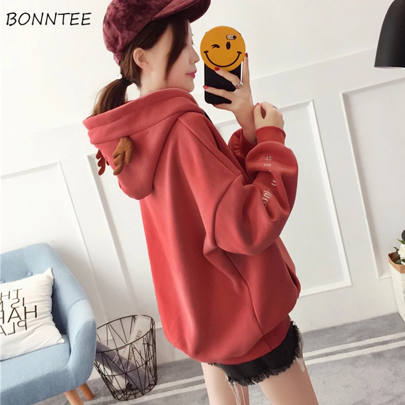 

Hoodies Women Autumn Winter Fashion Simple Chic Korean Style High Quality Soft Loose Womens Clothing Pullovers Casual Streetwear
