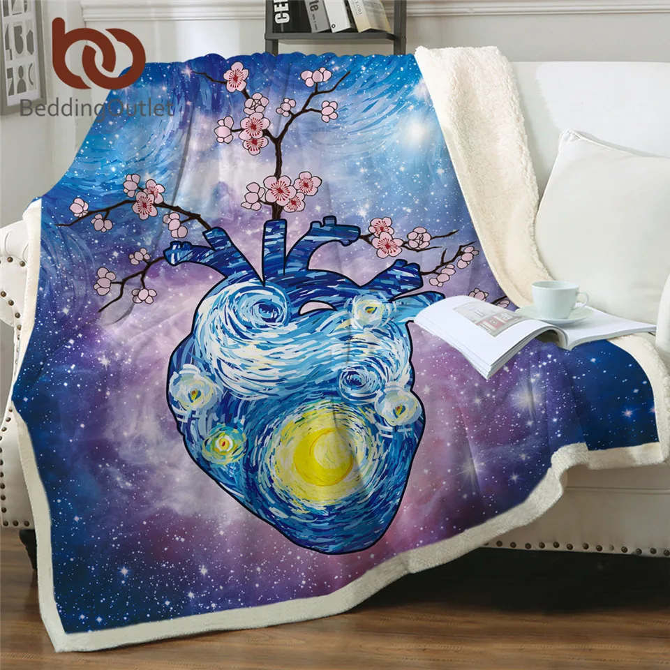 Постельные принадлежности одеяло с сердечками покрывало рисунком звездного