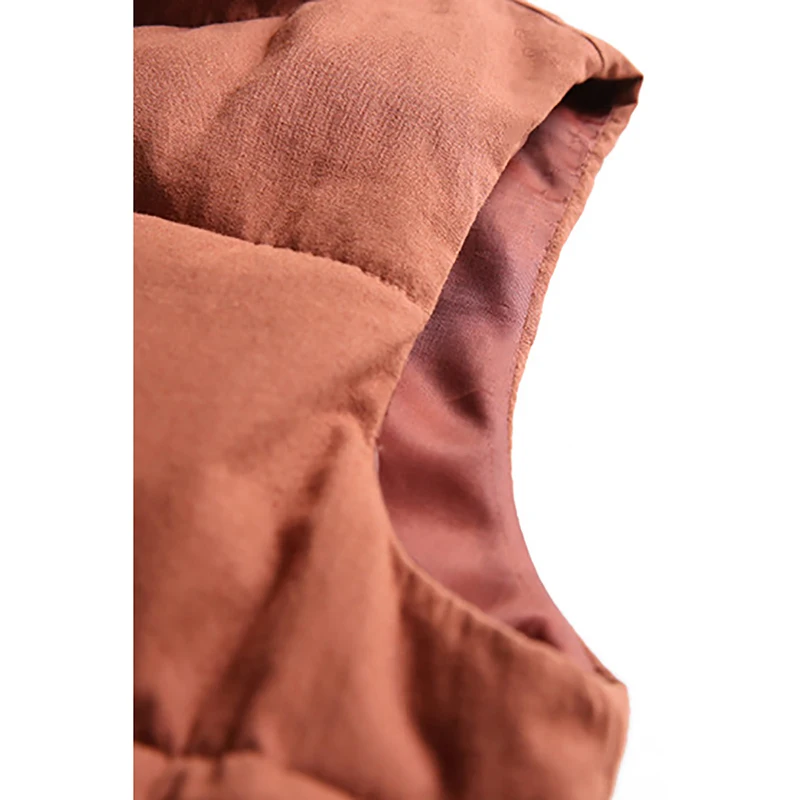 

Women Autumn Winter Short Cotton Vest Solid Coats L6011224