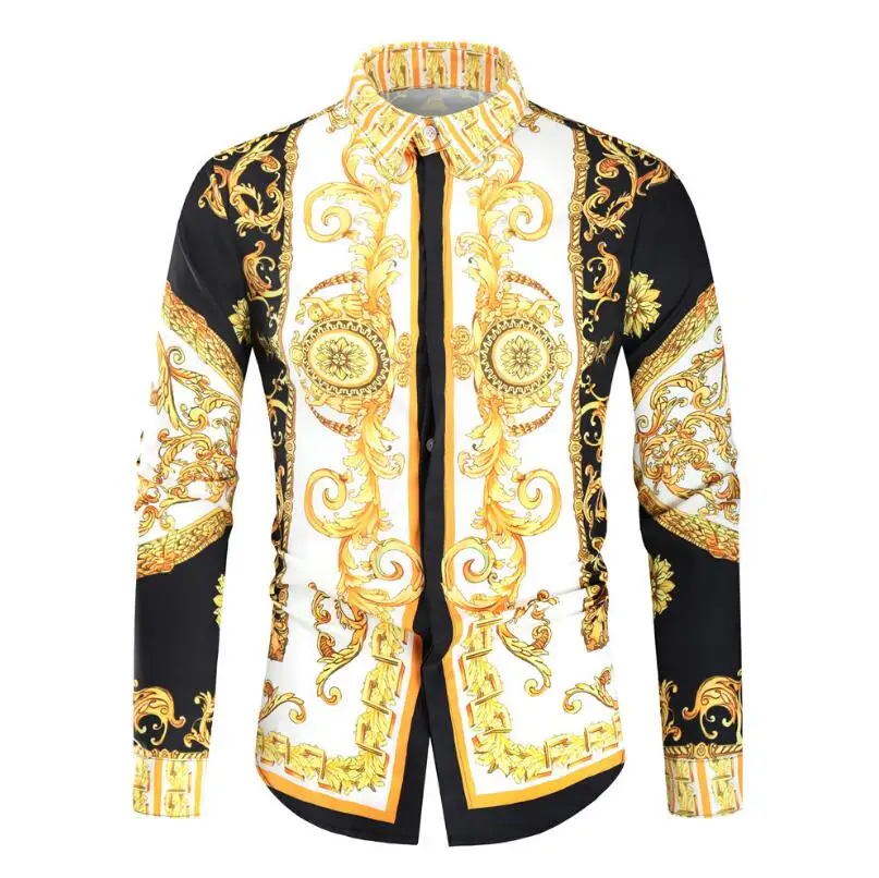 Роскошные Рубашки Мужская одежда Европейская и американская мужская