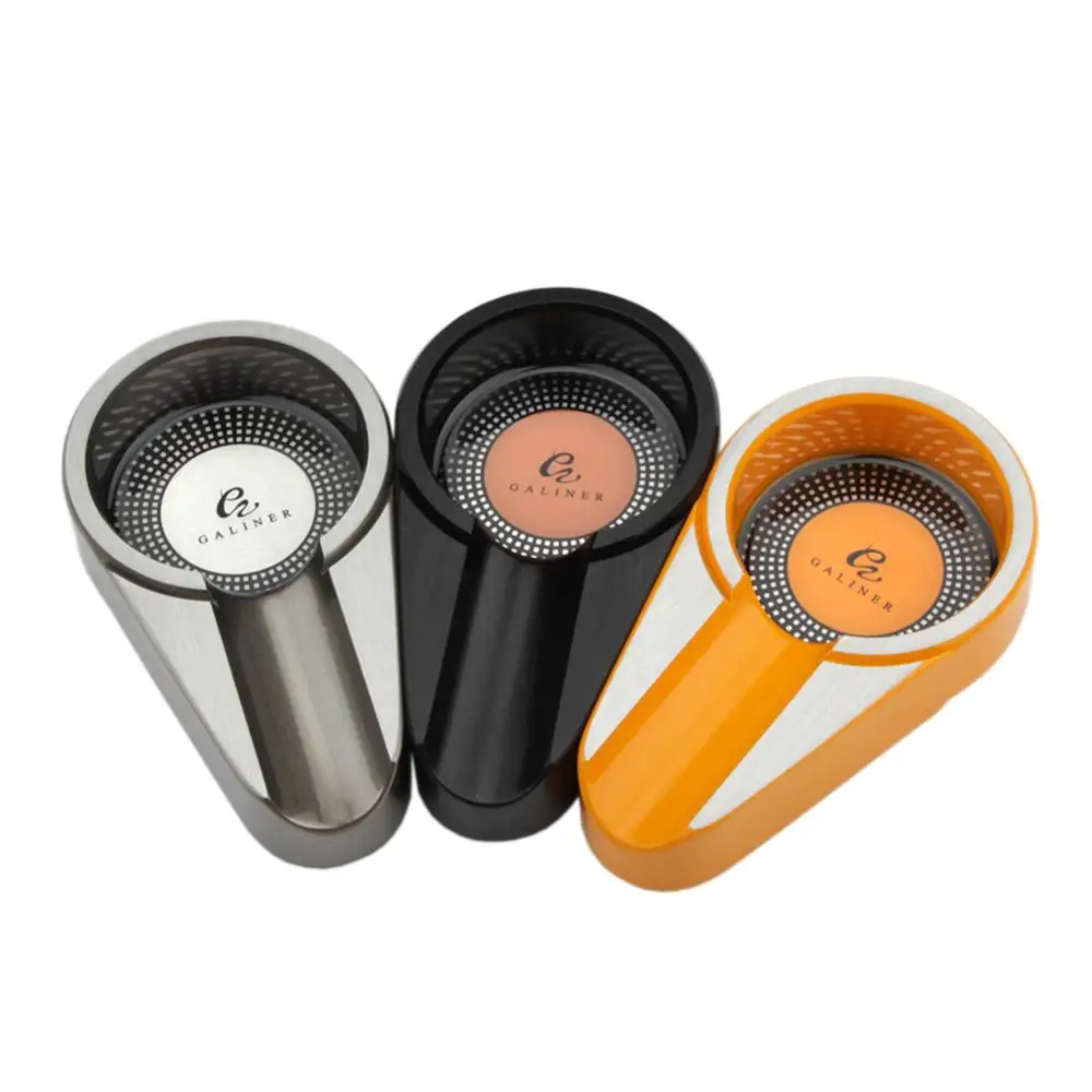 Galiner металлическая круглая пепельница для сигар переносная дорожная сигарет