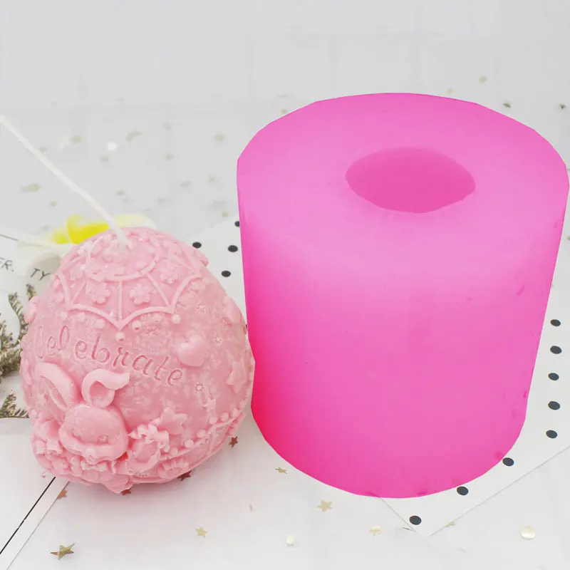 

3D силиконовые формы для свечей в виде пасхального кролика, силиконовые формы для мыла, штукатурка для свечей, форма из смолы