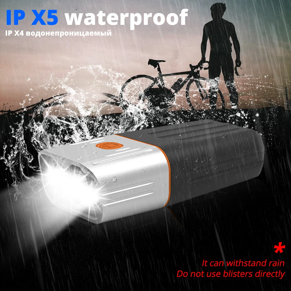 5200 мАч светодиодная фара для велосипеда 3* L2/T6 USB перезаряжаемая велосипедная фара MTB фара как блок питания задний фонарь безопасности Аксессуары для велосипеда