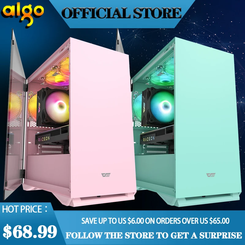 Чехол для настольного компьютера Aigo DLM22 gabinete pc gamer completo small mini matx/itx с водяным