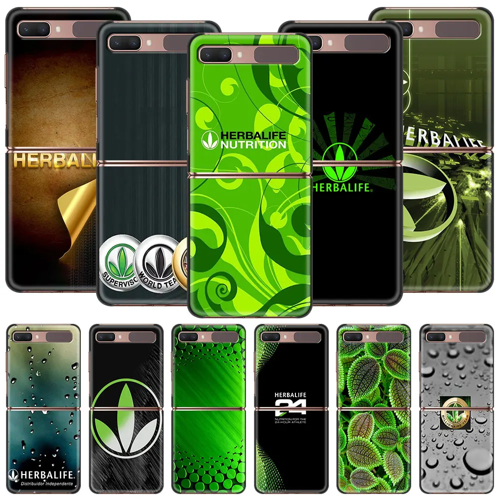 

Herbalife 24 Luxury Bag For Samsung Galaxy Z Flip Case Phone Cover Black Hard PC For Samsung Z Flip 5G Foldable Fundas Coque