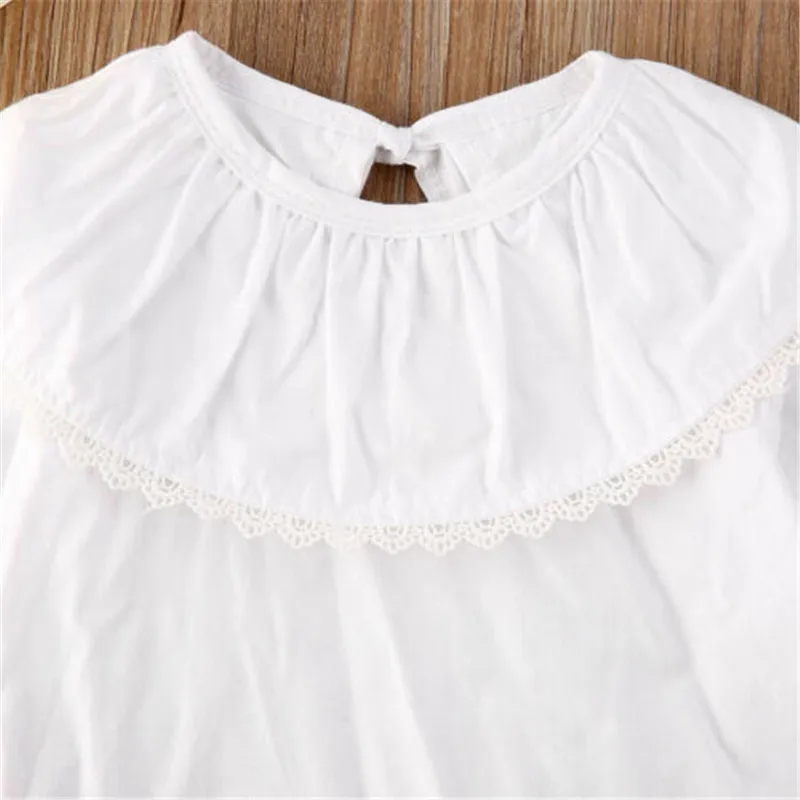 Женский Рождественский комплект одежды для маленьких девочек Однотонная юбка с