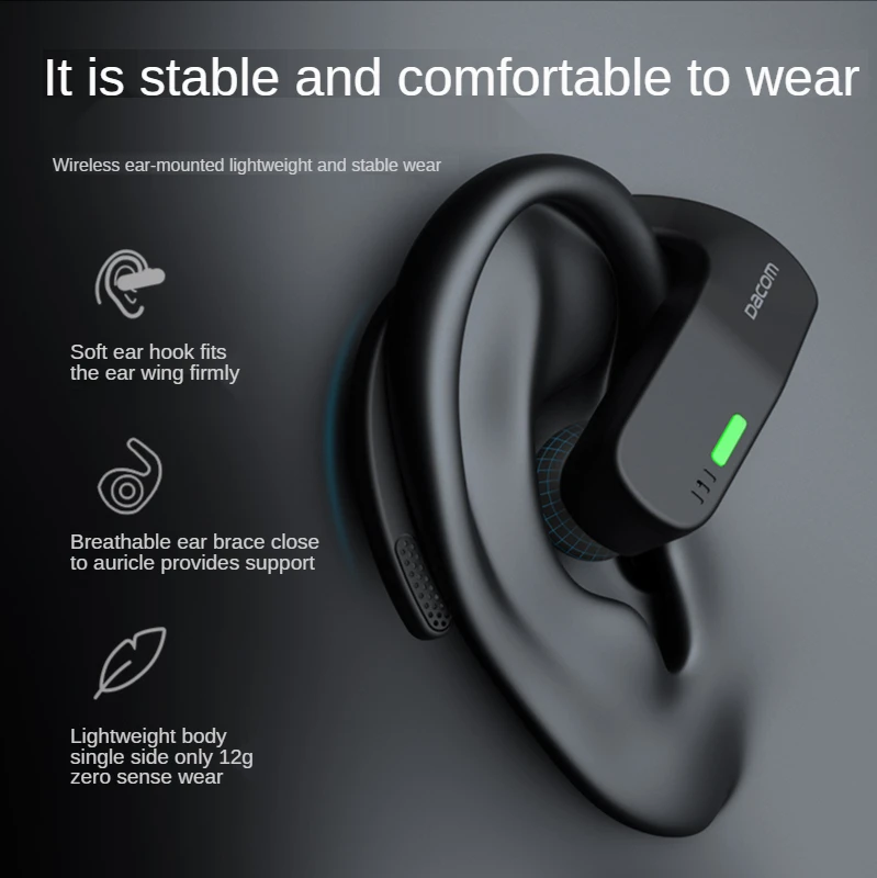 

Настоящая беспроводная гарнитура для упражнений по кости, Bluetooth наушники с зарядным боксом, стерео спортивные водонепроницаемые наушники с...
