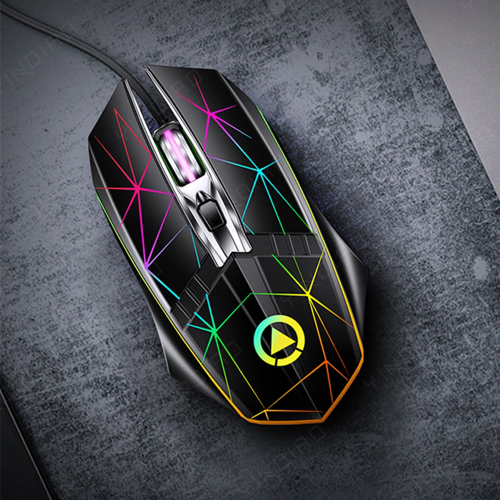

2021 USB Wired Mouse 2400 DPI Optical 6 Buttons Gaming Mouse LED Breathing Light 1.5M Cable Computer/Game Mice For PC Laptop