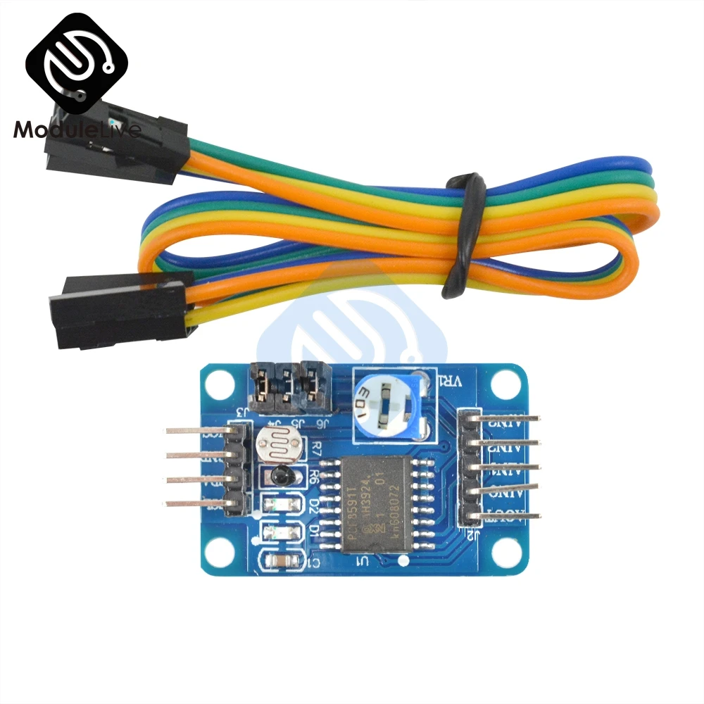 Модуль преобразователя PCF8591 AD/DA аналоговый в цифровой для платы Arduino I2C Serial VSS VDD Hold