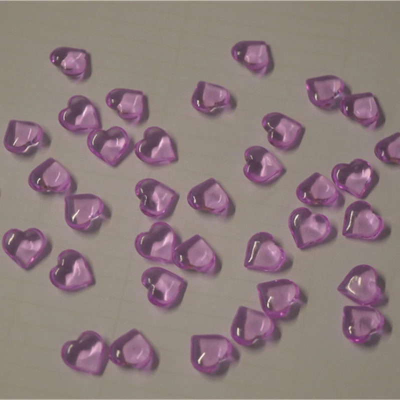 light rose 100 шт 10*4 мм 17 цветов в форме сердца акриловая Хрустальная пешка шахматная игра для маркеров настольные игры аксессуары 10 цветов - Цвет: light rose
