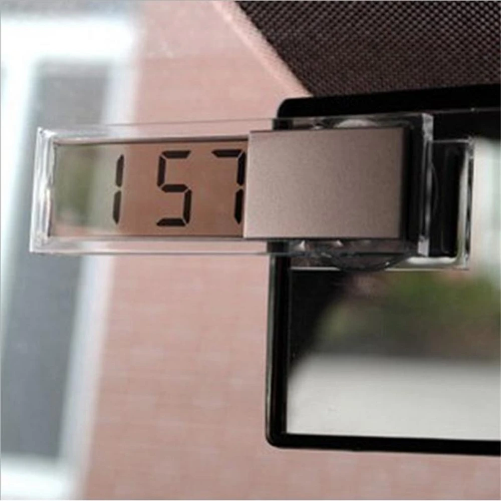 

Car Clock Mini Automobiles Internal Stick-On Digital Watch With Suction Cup Auto Glass Windshield Decor Car Styling Accessories