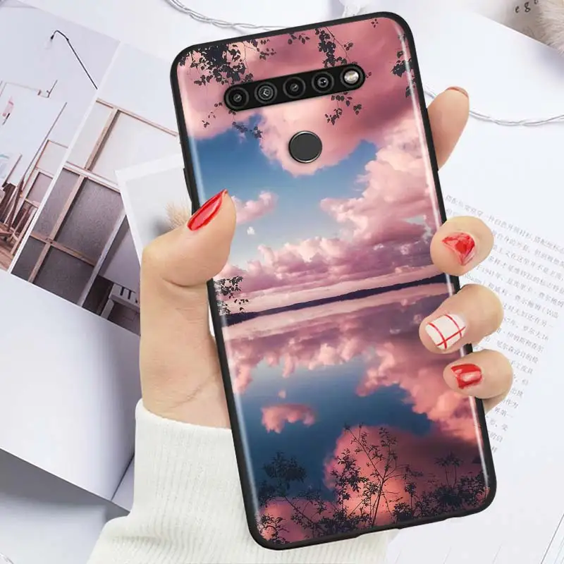 

Sweet Sky Pink For LG K92 K42 K22 K71 K61 K51S K41S K30 K20 2019 Q60 V60 V50 S V40 V30 G8S G8 X ThinQ Phone Case
