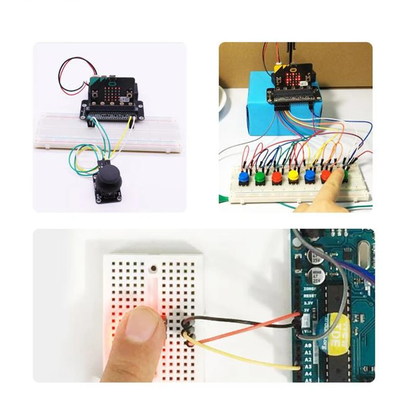 Breadboard 830 Point PCB Board MB-102 MB102 Test Development DIY kit with Flat Wire Cable for Arduino/ Micro:bit Jumper Cable images - 6