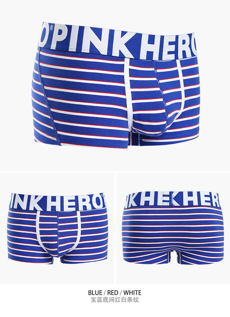 PINKHERO Fashion Striped Male Underpants For Men,Including High Quality  Comfortable Cotton Boxer Briefs And Men's Panties