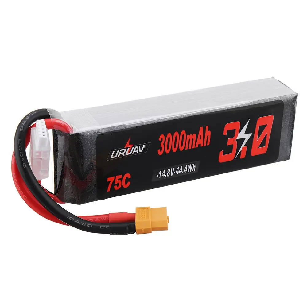 Высокое качество URUAV 14,8 V 3000mAh 75C 4S Lipo батарея XT60 Разъем для RC гоночного дрона квадрокоптера запасные части Аксессуары