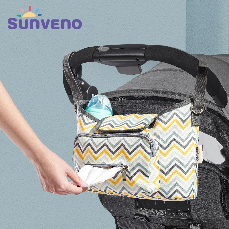 SUNVENO Детская сумка для коляски, органайзер, водонепроницаемая сумка для подгузников, аксессуары для коляски, детские сумки для мамы