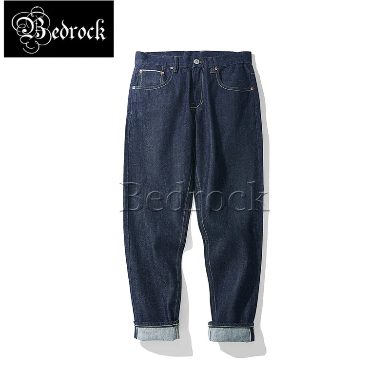 MBBCAR 11oz Summer selvedge denim unwashed primary indigo jeans Amekaji one washed jeans slim cropped pants pencil pants 7120A