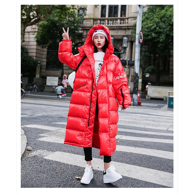 2019 пальто женские зимние куртки теплая парка с капюшоном био пух Высокое