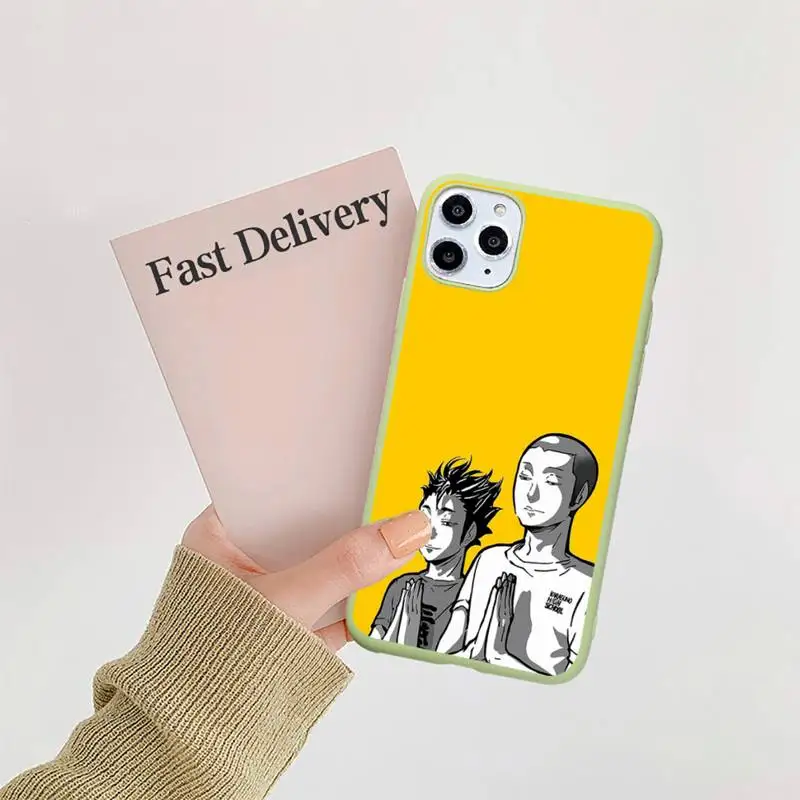 

Haikyuu anime sports volleyball Phone Case Candy Color for iPhone 11 12 mini pro XS MAX 8 7 6 6S Plus X 5S SE 2020 XR