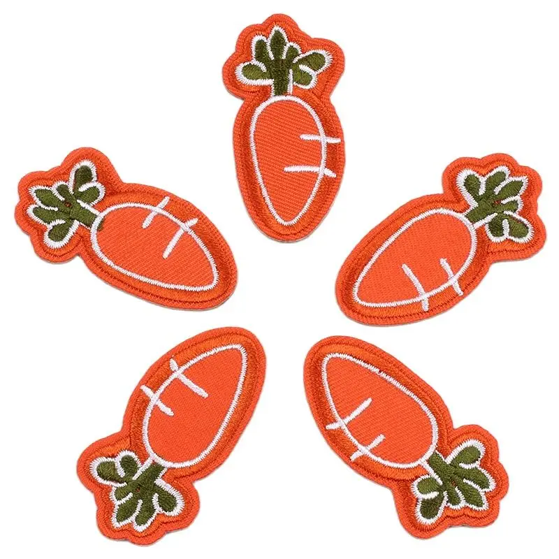 10 шт./лот, Мультяшные нашивки с морковкой, пришитые нашивки, нашивки с вышивкой, аксессуары для одежды, сделай сам, джинсы, пальто, сумки, обувь, аппликации