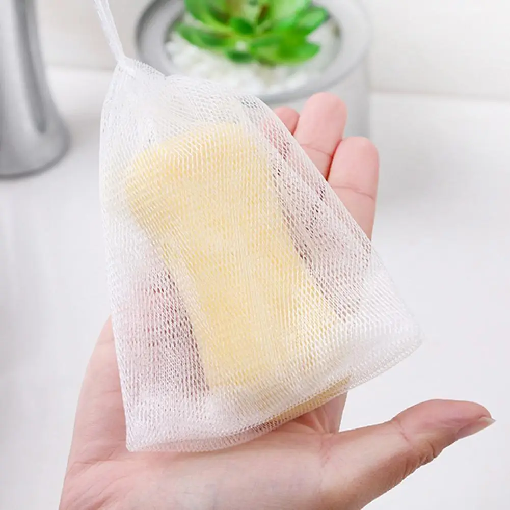 

20Pcs Soap Net Skin-friendly Dual Mesh White Color Soap Saver Bag for Bath