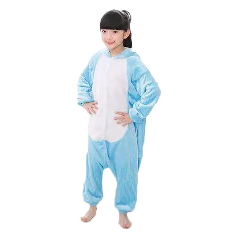 Кигуруми милый фланелевый свободный кролик Пижама для девочки новый год зима