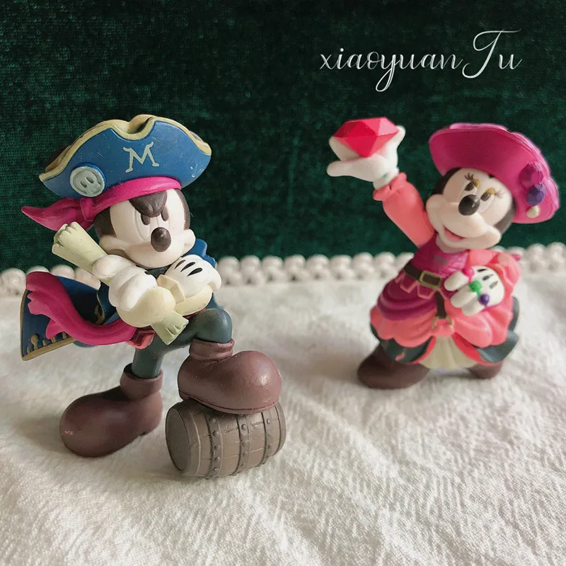 

2 шт./лот 6 см Disney Микки Пиратская серия большая игрушка кукла украшение DIY Аксессуары Подвеска