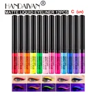 Handaiyan 12 цветов Матовая УФ светящаяся жидкая красочная подводка для глаз набор водонепроницаемый легко носить макияж подводка для глаз карандаш