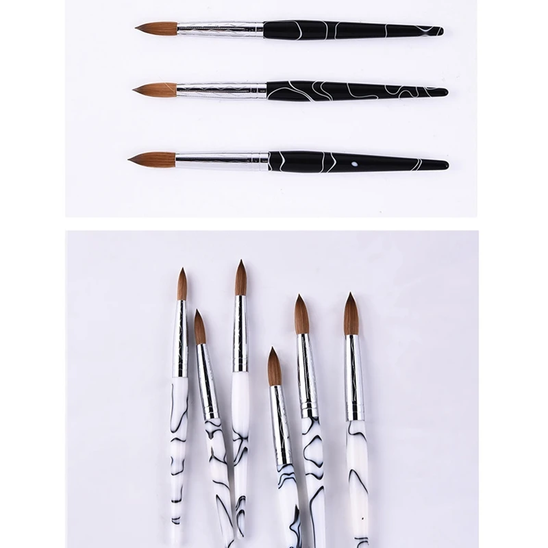 1 шт. пластиковая щетка для ногтей классический дизайн белая ручка колинский