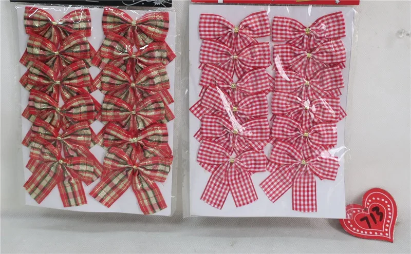 

Украшения для новогодней елки Heidi, Рождественское украшение для банта, украшение в форме банта ручной работы, одна карта