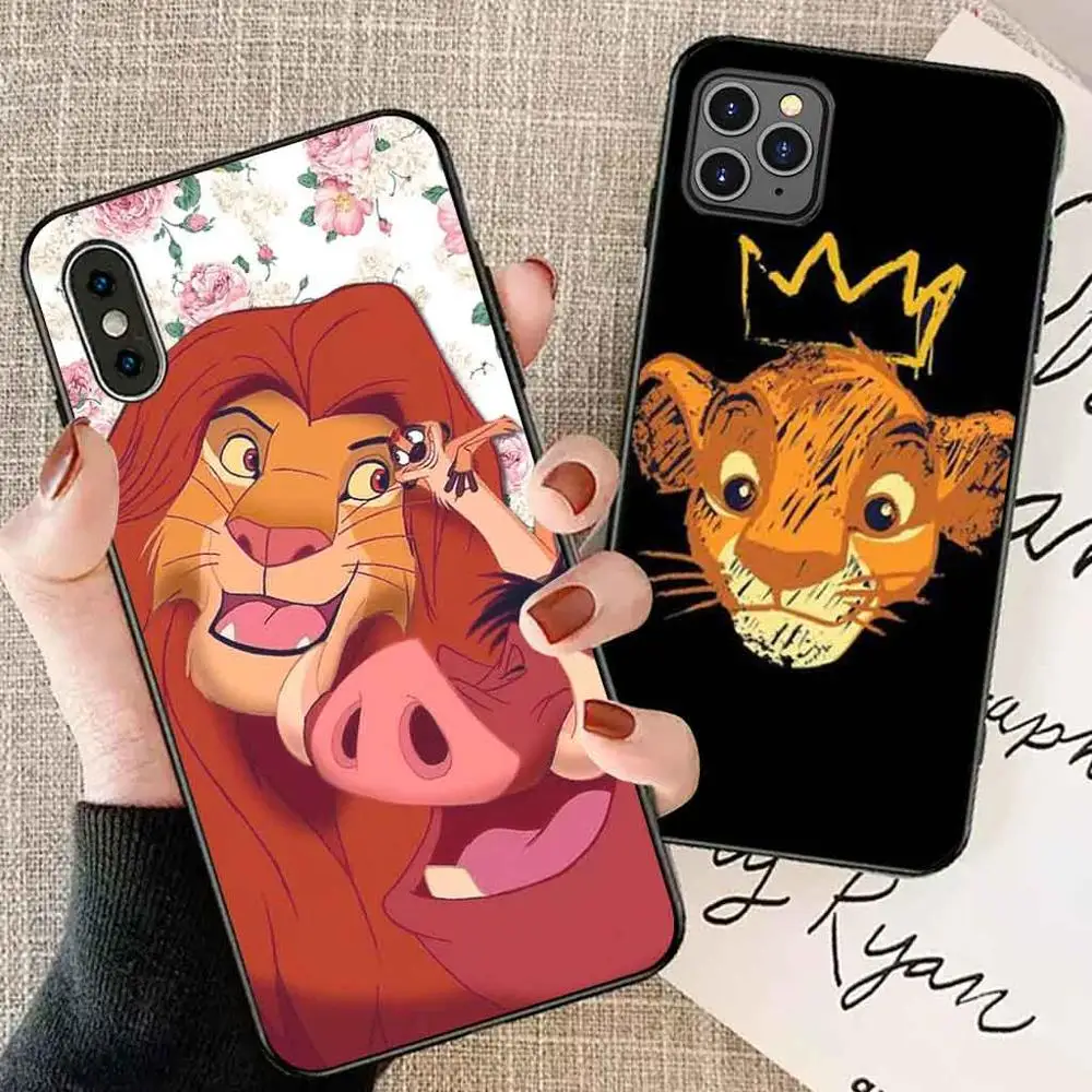Милый мультяшный силиконовый чехол для iphone xr x xs max 8 plus 7 7plus 6 6s 11 pro max THE LI0N KING анти-осень мягкий чехол на заднюю панель телефона