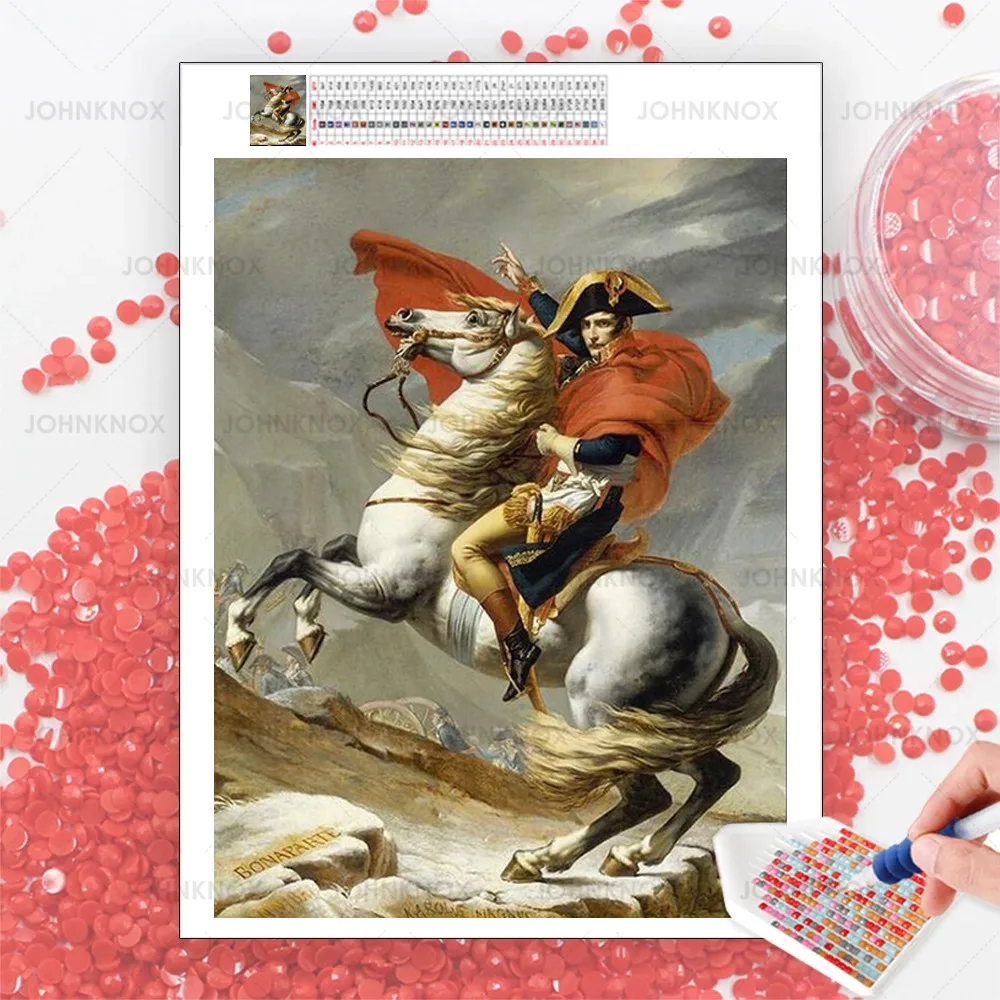 

Classical Decor Diy Diamond Painting Napoleon's Crusade Full Drill Diamond Embroidery Vintage Portrait Mosaic Art Cross Stitch