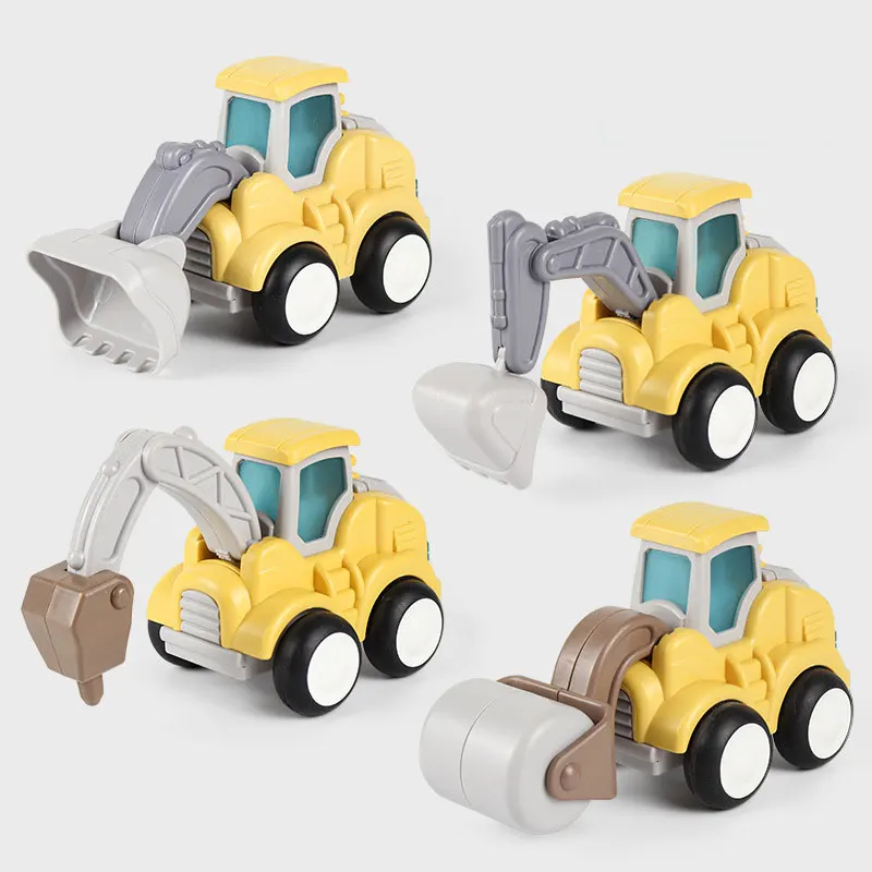 Детский инженерный автомобиль инерционный Тяговый экскаватор бульдозер кран