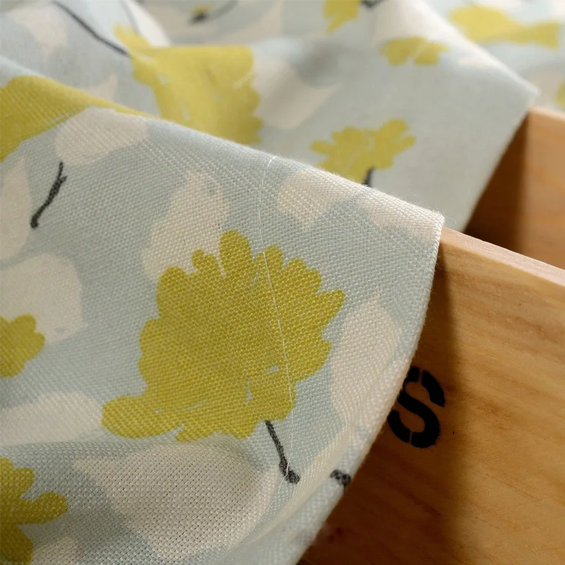 

Yellow Flower Printed Blackout Curtains for Bedroom 70%-90% Blackout Window Drapes Panel for Living Room Kid's Curtains WP409#40