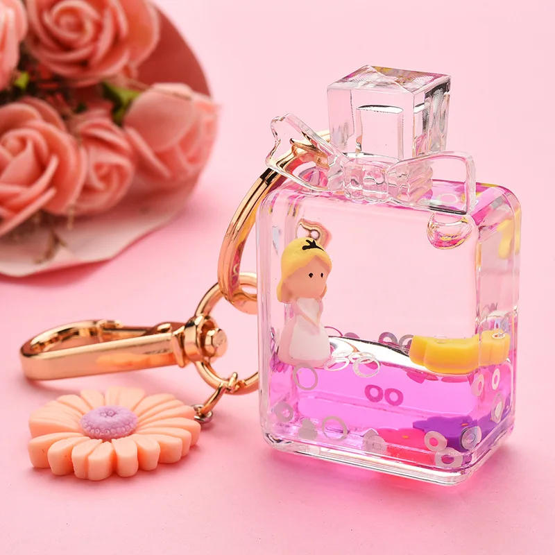 Новый флакон духов брелок для девочек с героями мультфильмов ключей