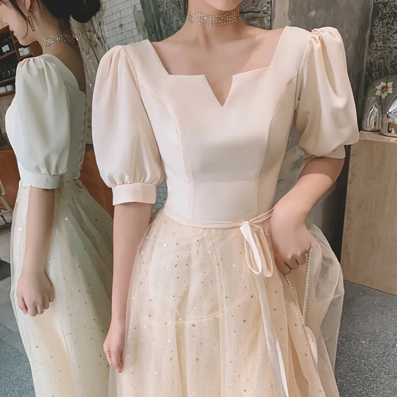 Платье женское винтажное длинное роскошное элегантное вечервечерние Сетчатое с