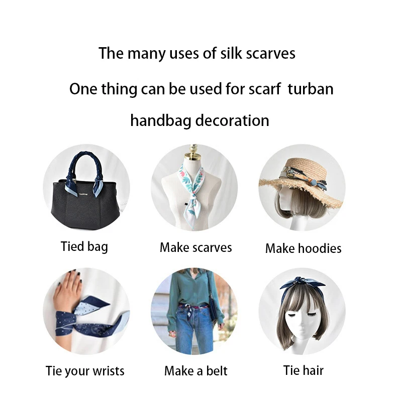 

Silk Scrunchies Long Bows Hair Scarf Flower Hair Bands For Women Korean Fashion Headband Girl Hair Accessories Summer Headdress