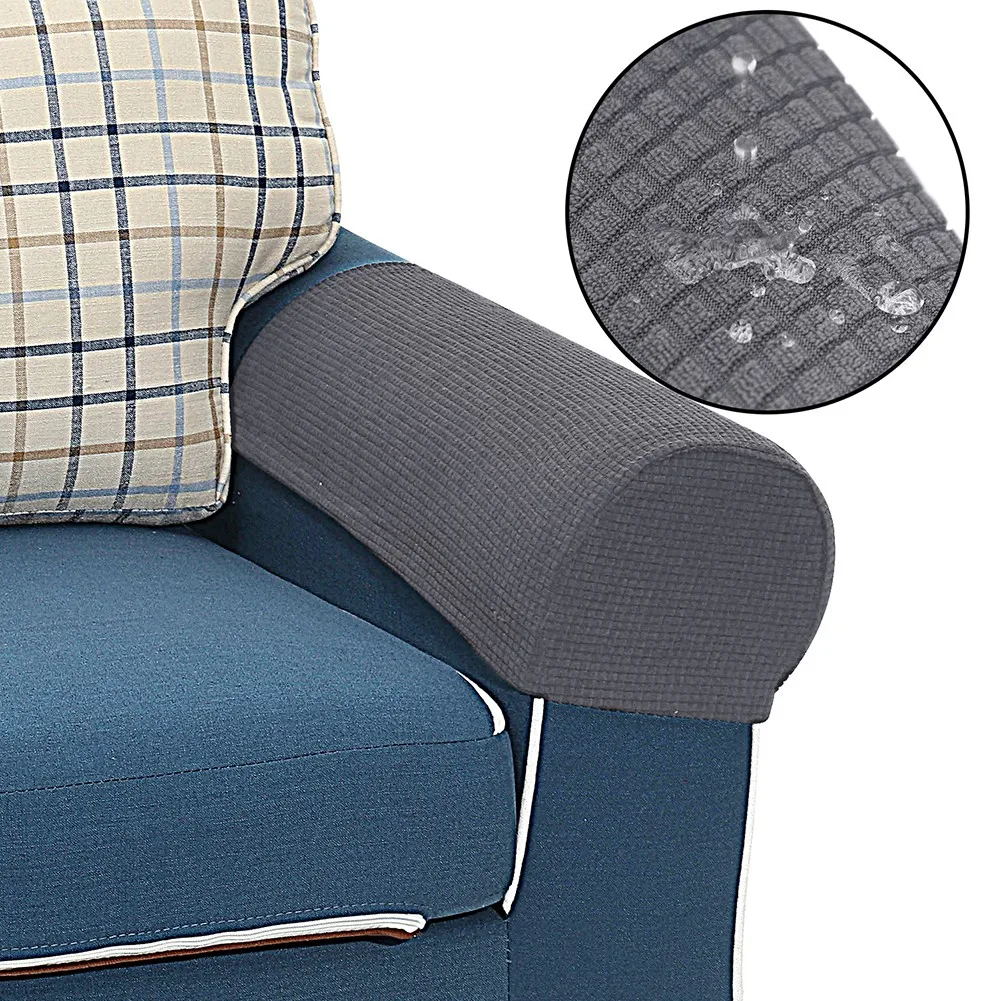 

2Pcs/Set Armrest Covers Chair Sofa Arm Protectors Armchair Couch Slipcovers Removable For Chairs Furniture
