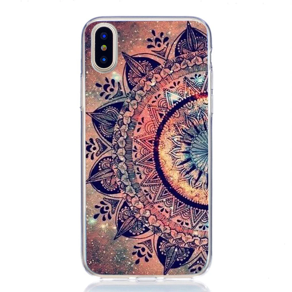Fashion funda for iphone 11 pro case silicone soft tpu clear mandala cool giraffe original back cover |