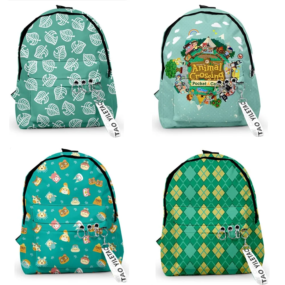 

2021 Hot Sale Animal Crossing Anime Cartoon Backpack Teenager Women Men Kawaii Schoolbag Students Children Laptop Bags