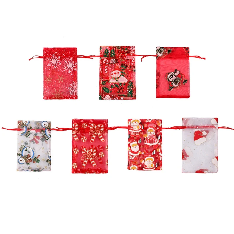 Новый рождественский узор Подарочный мешок Рождественский подарок шнурок пряжа