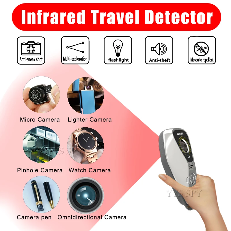 Новый X6 мини Анти шпион Скрытая камера Инфракрасный Детектор Вор репеллент от