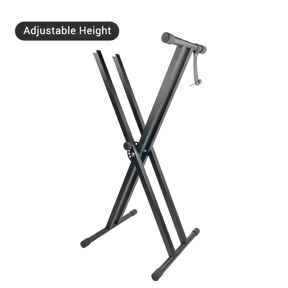 

X-Style Piano Keyboard Stand Adjustable and Portable Heavy Duty Music Stand with Anchoring Strap