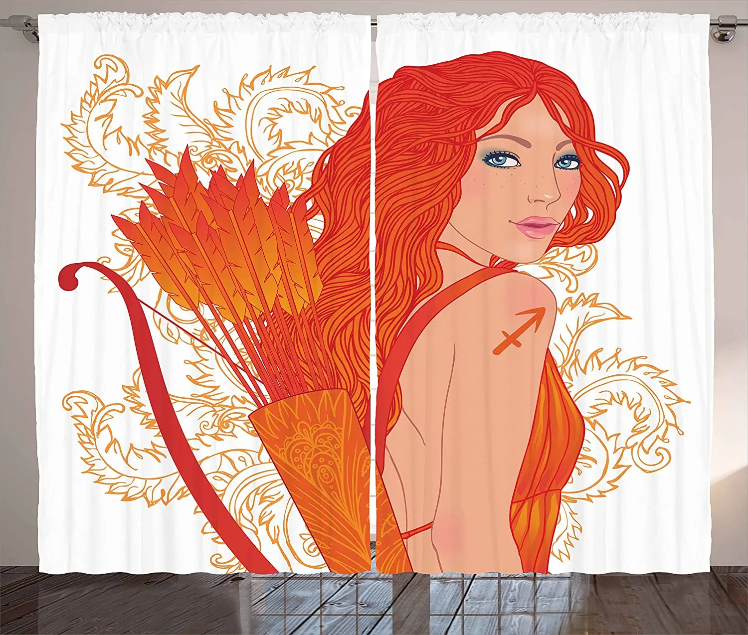 

Zodiac Sagittarius Modern Blackout Curtain For Living Room Decoration Hanging Window Curtains For Bedroom Drapes