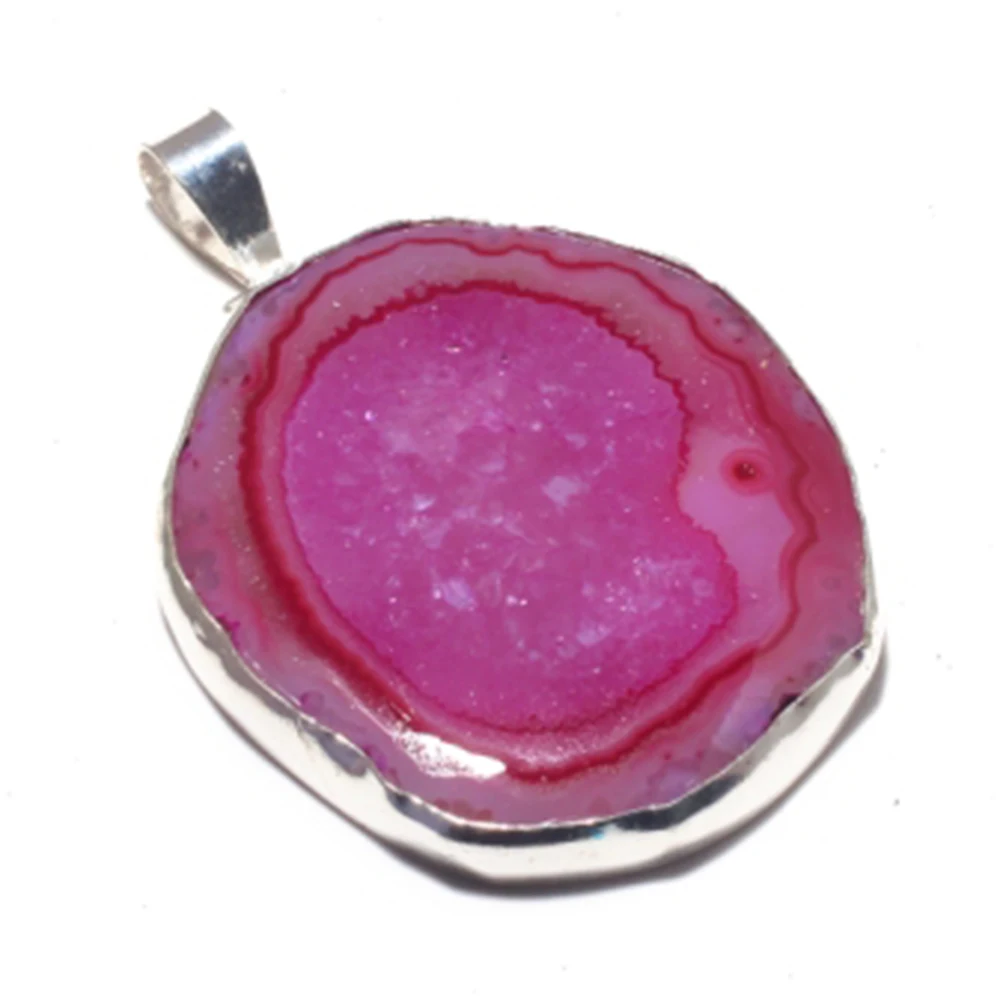 Genuine Solar Quartz Pendant Silver Overlay over Copper Hand made Women Jewelry gift P8789 | Украшения и аксессуары