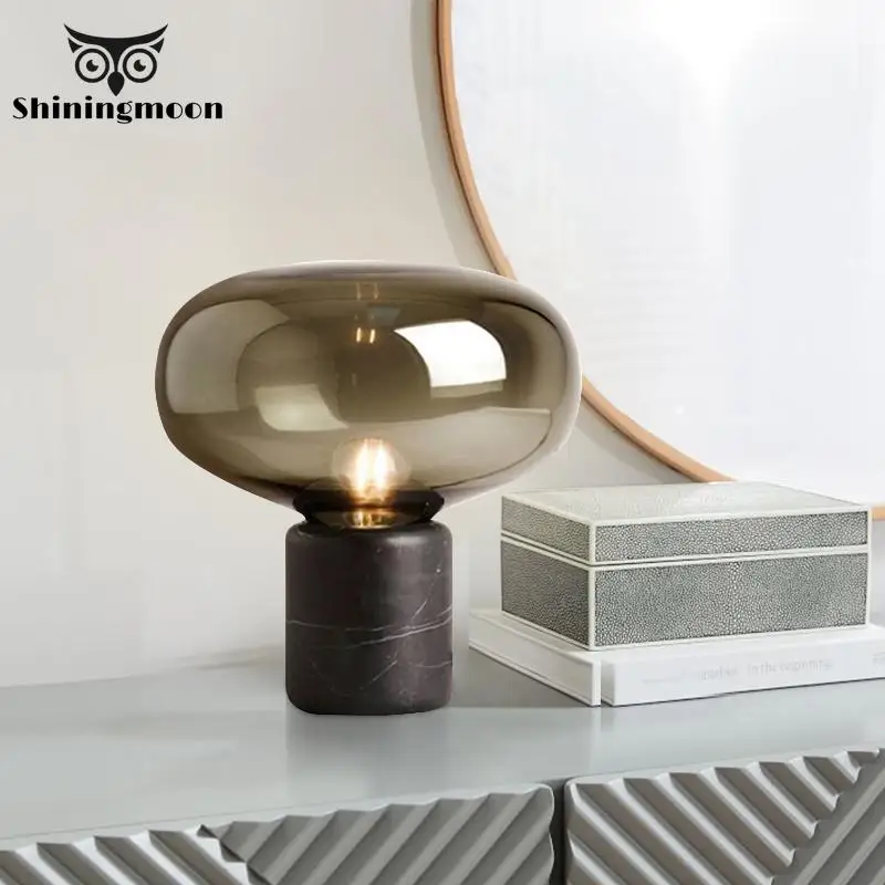 Постмодерн настольная лампа Современное искусство прозрачное стекло блеск